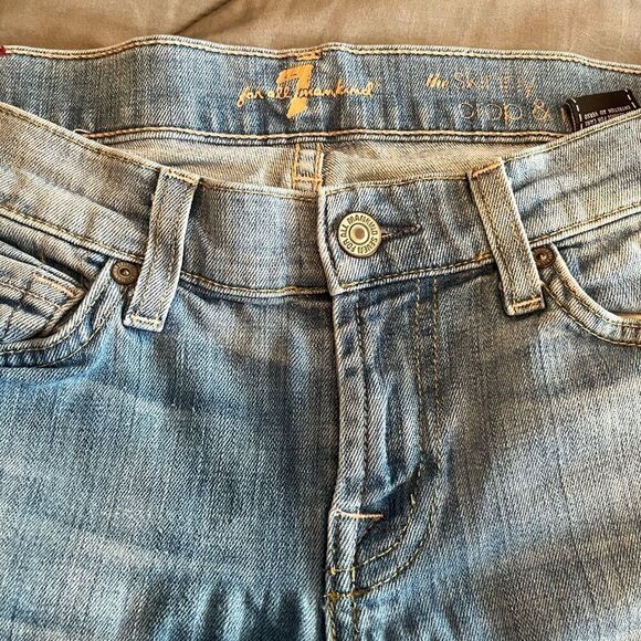 7 For All Mankind The Skinny Crop & Roll Jeans - Picture 3 of 8